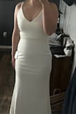 As soon as I put this dress on, I knew it was perfect. It was a little long even with the heels but nothing a small alteration couldn't fix. I can't wait to get married in this. 

Side note: not sure why the photo is sideways. Lol. - Alexis E.