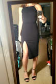 The straps are a little weird but overall a very sexy dress. The slit is the perfect height for me. - Jennifer E.