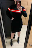 Bought the recommended M and I'm usually a size 6, but this dress had too much extra fabric for me, so it didn't hug my curves, making it look really weird. I exchanged it for a size S and now it fits perfectly! - Caitlin M.