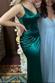 This dress looks even better in person I feel! It is so elegant and comfortable, I wore it all night, no issues! The dress looks super long in the one picture, but I just wasn't wearing my heels. - Anna N.