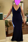 I'm very pleasantly surprised at the quality of the fabric and the fit! It fits like a glove and makes me feel fantastic! It clings to all the right places and flatters the others.
I'm going to wear it as Mother of the Bride and I can't wait!
It is long (like other reviews mentioned) and needs shortening on me because I'm only going to wear 2 1/2" heels with it because of comfort!
The photo is the first try on, without altering at all, and no Spanx! Add that and I'm going to love it even more! - Heather S.