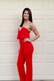 Sexy jumpsuit in my favorite color.
I absolutely love it. I can't wait to wear it again! - Brittany S.