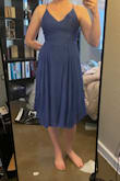 The color wasn't quite as vibrant as I hoped, but it was still nice. I sized down from a L to M based on a reviews. It was overall a nice dress, but it didn't wow me. - Kyra M.