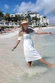 This dress fit me perfectly, and the straps are also adjustable to get the fit even more exact. The buttons close very securely with no gaps, and the dress is lined so not see through.
I loved wearing this and felt so gorgeous in it!
I do recommend laundering on cold and skipping the dryer though! - Jean C.