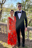 I have a small body & large chest, I purchased the small & needed to take it in at the shoulders (which I do for almost all dresses) but otherwise it fit great for a black-tie wedding. If I'd had time I would have hemmed it a few inches because the ruffles & volume of the skirt swallowed me a bit. The open back is great, sticky boobs + some boob tape worked perfectly. - Liza S.
