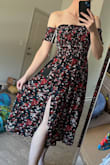 I ordered both a S and M. I'm usually in between sizes. For this dress, I could have easily worn either size. There was a little extra material in the top portion on the M for me so I'm going to stick with a small- if you have a wide back or bigger bust, the M might work better. I'm 5'8 and 145 lbs. (the dark pattern is the M, the light pattern is the S). - Jessica D.