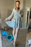 I have all 3 patterns in this dress. I love it. I'm usually in between S and M for Lulus dresses- this one the S definitely fits best. - Jessica D.