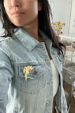 I love love this jean jacket. It goes perfect with my entire spring/summer wardrobe. I got matching light wash jean pants for a sleek Canadian Tuxedo lewk. It also looks good with white jeans, skirts, summer dresses, and (light wash or floral) shorts. I'm really into collecting pins, super cute to dress up this jean jacket with pins. I'm happy I have this new jean jacket to put my new pole pins on. It's lightweight and comfy to wear. 10/10 recommend! - Teny C.