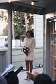 I choose this dress for my very intimate wedding and was very pleased. Received many compliments - Nellie W.
