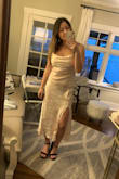 Cute, but soooo see-through. Would need full bodysuit in nude colour to really be able to wear. Much more pink in person as well. Fits a little tighter than I would have hoped and the fabric is not as thick as I would have thought. - Olivia C.