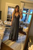 Wearing this to a wedding coming up and it looks great! Nice fabric and great fit. It is a touch long in the back even when wearing heels so would likely drag on the floor if you are on the shorter side. - Olivia C.