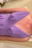 I love this dress but I have to get it altered because the top layer of material on the top half is too big. The bottom layer of material fits fine but even tightening the straps and a push-up bra it still makes my breasts look saggy. - Amy B.