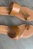 I love the look and feel of these sandals! Ordered a 7.5 because I have long toes and I wouldn't go any smaller! The shoe is pretty skinny but I have pretty narrow feet so it fits perfectly! The box arrived looking like it been through some $@!/ and the shoes were a little squished so I reached out to customer service and the refunded me. I can still wear them, but appreciate how responsive customer service was! - Courtney W.
