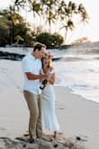 I used this dress for my engagement photos in Hawai'i, and it was perfection. The fabric is soft and silky, and it fits sort of like a slip dress. It has an asymmetric hem, and came down to my ankles at 5'3". I did get it altered to tighten it up in the waist a little, since I am so short and easily swallowed by fabric. That being said, this dress is romantic, sweet, and comfortable. Highly recommend! 

Side note: it pairs perfectly with a bottle of champagne, a lei po'o (Hawaiian word for a lei that goes on your head like a flower crown), and the beach! - Daniela D.