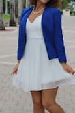 I purchased this dress for my college graduation and it is perfect! It is the right length and if you are worried about the wind because it is flowy, the underlayer sticks to your body so you do not need to worry. It is very comfortable and chic. I got many compliments when taking pictures. - Samantha P.