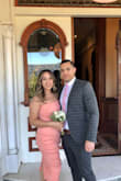 Wore this dress to a wedding recently. It's very flattering, did not feel tight because it does have some stretch to it, and received so many compliments. I'm 5'3 and I didn't feel like the length of the dress was too long. I thought it was the perfect length. So glad I found this option last minute! - Jessica A.
