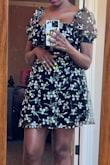 Beautiful and fun baby doll dress. Sleeves are what other comments said but it's not an issue for me. Just need a little patience when talking off.  Lulus is my go-to shop for special occasion attire. This dress does not disappoint. - Kionna H.