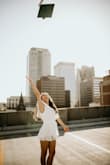 Wore this for my grad pics, and I really liked the way it looked! It was also very comfortable. Ordered an XS and S, but ended up going with the XS. - Taylor C.