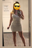 It is a nice dress but sequin rubbed my arm on the side of my chest - Nora H.