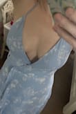 I love this dress and think it's so pretty. I'm just not convinced I like it on me. I purchased the size I normally wear and just feel like there is no room for my bust. I'm a 34C on a good day and I feel it's just so revealing. It fits great everywhere else. I thought about ordering a larger size but I think that may create fit problems elsewhere. Haven't decided if I'm going to keep it yet. - Audra H.
