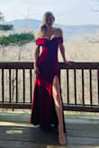 Such a beautiful color in person and in pics. worn for a wedding, it was perfect height for 3" heels. The slit was perfect height and for the most part it stayed up thru all the dancing! - Catherine H.