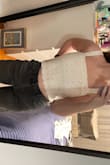 Cool texture! Fit as expected. No stretch, so the zipper in the back is very helpful! - Carley M.