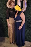 Love the length with heels. Without heels they scrub the ground but super cute! Love the high waistband! - Tiffani T.