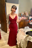 I absolutely love this dress. I was originally looking for a bridesmaids dress that wouldn't break the bank and this fit the bill. The only downside was that it was too long for me so I had to get it altered, which is the reason for the 4 stars, since I had to spend additional money on that alteration. Other than that, it fits perfectly. Just be wary if you're on the shorter side. - Alex B.