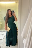I bought this to go to an outdoor wedding in Hawaii in March. I am generally size 4/6 so I ordered a M. I have a bigger chest, so the M fit perfectly around my chest, but I had to get it taken about 2 inches around my waist. I am pretty short (5'1) so the dress was long for me, but taking it in in the waist helped it sit higher, so it was okay length-wise with heels.
Sizing aside, I was sitting outside in low 80 degrees (F) weather and started to sweat. I looked down and was completely mortified when I realized the sweat from my under boobs was very obvious (literally, two pools under my boobs). I was so embarrassed I changed immediately after the ceremony and didn't even get to wear the dress to the reception or for photos. Unfortunately, the dress now looks stained and it's impacted my rating of the dress.
All in all, it was a pretty dress aesthetically, but I'm very disappointed that I only got to wear it for an hour before the wardrobe malfunction happened. I also really hope the stains come out :( - Marisa S.