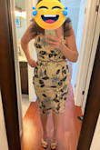 Like other reviewers, I found the straps too loose. I ordered an extra-large and it fit comfortably enough but I didn't think it was flattering on my body. I have larger hips and a smaller bust. I felt it accentuated my problem area (midsection). I put on shapewear and it was immediately rolling and it was too much for me to deal with. You can't really hide much in this dress & so sadly I'm returning. The dress itself is gorgeous. - Jessica W.