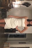Fits true to size, but didn't love the folds on the skirt on the front. - Zoe R.