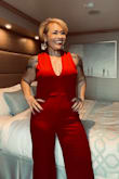 I wore this on ship formal night. Elegant bold and beautiful. - Fai G.