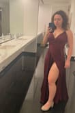 Gorgeous dress that I wore to a wedding. Had it hemmed to fit me with 2 inch heels (which cost $50 at my tailor). The dress was a perfect subtle sexy.
The first dress I received had been sewn wrong; I contacted lulus and they immediately sent me a new dress and i returned mine. The second dress came in quickly and was perfect! I loved this dress so much that I went to the dry cleaners for the first time to be able to rewear the dress. A few of my friends have borrowed the dress for other weddings. My only negative is that any water on the dress leaves a dark mark that needs to be removed at the cleaners. - Clarissa L.