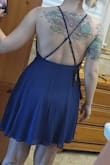 I originally purchased this dress for a wedding but decided it's not ideal for a wedding (too short and skimpy). I'll keep it and wear it as a summer dress instead. It fits well and the material is great. Also, love the color. - Aimee R.