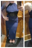 I purchased this dress for a wedding. I was underwhelmed by it. The top was HUGE and would have needed to be taken it. I'm not small on top...but I'm not Pam Anderson either. I tried it with a belt and it still was too baggy on top.
I'm short so this was really longer than I was hoping for.
The color was lovely and it had potential, just wasn't a good fit for me.
I returned the dress. - Aimee R.