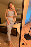 Pants fit very well, perfectly cropped! I was worried they would be on the longer side since I'm short but they're perfect. Ever so slightly loose in the waist, not enough to sag or bunch, and are very comfortable to sit in. Highly recommend it for spring! - Emily B.