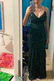 I was concerned about the cup size because my bust size is not proportional to my body measurements so I bought a size larger than the one recommended to me and I'm absolutely satisfied with the fit. My only complaint is that the sequins on the dress irritate my skin where they touch it but I can manage it. - Nadine K.