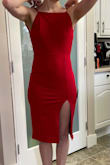 I love this dress. The only negative thing is I wish the slit wasn't so high!! Otherwise, it's perfect. - Lexie W.