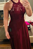 This dress was such a Surprise! I was nervous to get a dress online and this one exceed all of my expectations. I wear a size 12 in jeans and a med/large in shirts. Ordered an XL and it was too big tried the large and it fit like a glove! - Jennifer M.