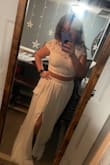 This is the perfect dress for my wedding reception! I got a large & wear a large and it fit perfectly! It's a little long in length and will need to be hemmed but other than that the fit was perfect! I can not wait to wear this. - Shayna M.