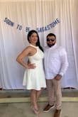 I bought this dress to wear for my engagement party. It was prefect, so many guest were asking me about this dress. It's not see through like other white dress, this has a slip built into the skirt. I'm so happy with this purchase. - Barbara P.
