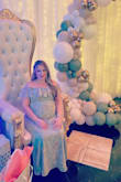 I bought this dress for my Baby shower. I received so many compliments. I purchased a large was tight on top then exchanged it on a Friday and it came on Sunday. I was so amazed it came so fast. I looked Gorgeous. Thank you lulus! - Lydia C.