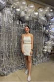I wore this for my bachelorette party and it was super cute and sexy at the same time. My measurements are correct. It would not let me put my weight in the section but I am about 120lbs. I am typically a small and it fits great. It's nice because you can tighten the top in the back to make it fit your needs. Hope I can find another time to wear it! - Ashley W.