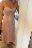 Beautiful dress. Fits perfectly with room to spare since the back is stretchy. So fun and so pretty! Flowy! - Ceyjee S.