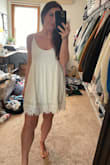 I typically can wear a medium or large in Lulus dresses depending on the fit. This is definitely a more oversized flowy dress style, but stick with your typical size for a boho style! Adorable for summer nights or even a more dressy beach cover-up! - Amanda L.