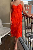 This cute and more formal summer dress is great. It is light, comfortable, and feels high quality because the material gives the dress a bit of weight.
The straps are adjustable and the string around the waist allows you to wear the dress as tight or loose as you like.
I think I will order a size smaller but if it does not fit better I would still be super happy with the dress. - Lina M.