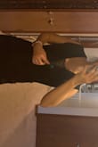 This dress is so perfect for a night out with friends or a date. It is very short for my taking, but I will wear it anyway, so bend carefully. I love the thickness of the fabric and it hugs in all the right places. I am not a full chesty lady and the v neck goes pretty low, so I used a lace bra to cover and show off the chest area. It worked out great. - Jessica D.