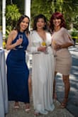 I wore this as my 2nd wedding dress... it fit so beautifully. I got so many compliments! The skirt is a bit sheer... wear a slip if you're modest. I just wore the appropriate color underwear. - Arlene M.