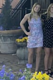 Very cute semi-formal dress. The straps are adjustable so you can choose if you want the v neck cut to be higher or lower. Pretty good material too. - Makenna L.