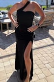 This dress fit like a glove!! Unique strap across the front. Comfortable and the fabric is thick enough to hide any bulge without Spanx. I would buy one of these in every single color. Great for tall ladies! Buy it now! - Heather E.